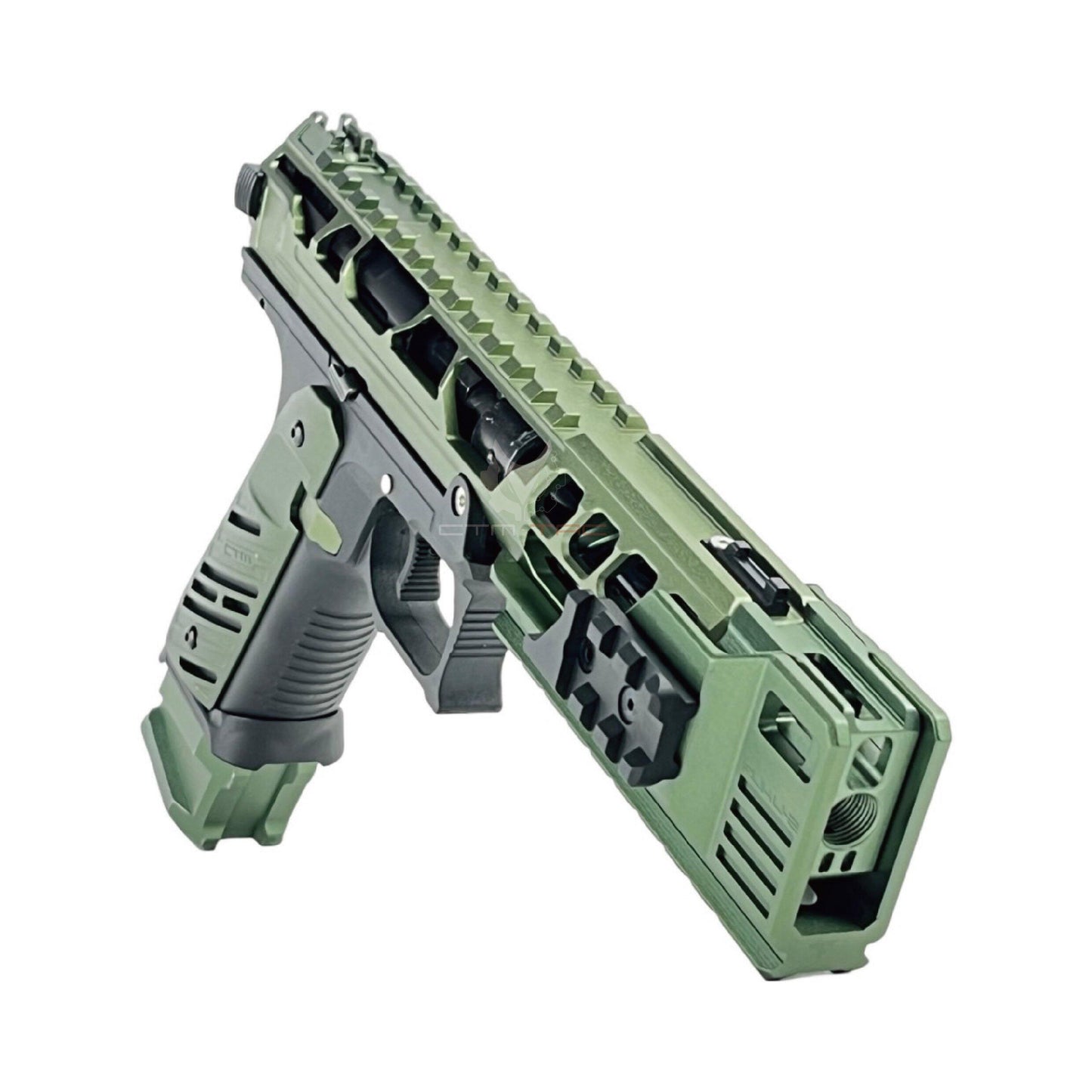 CTM EXTENDED RAIL BLAST SHIELD FOR AAP-01 - ARMY GREEN