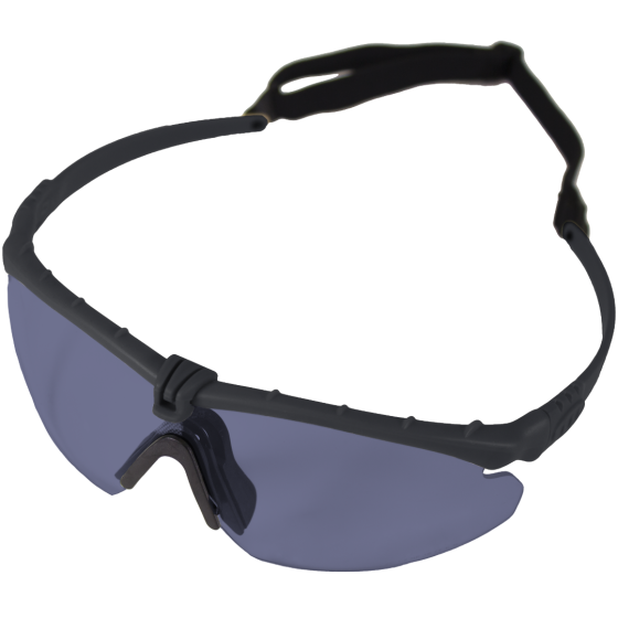 NUPROL BATTLE PROS GLASSES BLACK FRAME SMOKED LENS
