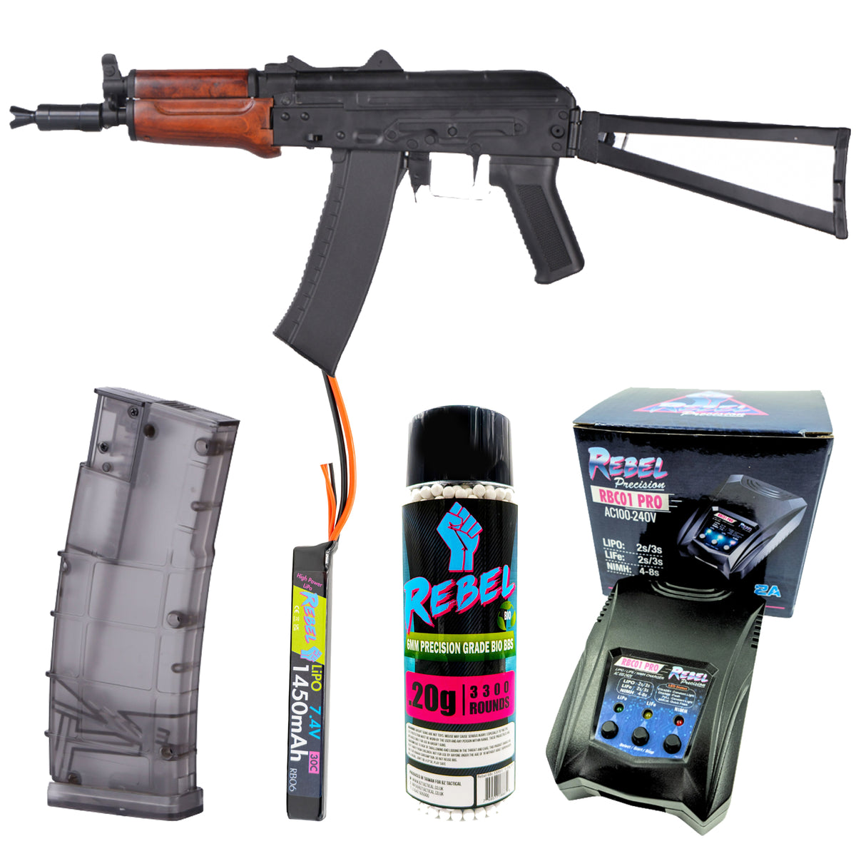 RAVEN EVOLUTION ORE AKS74U AEG (REAL WOOD) COMBO PACK