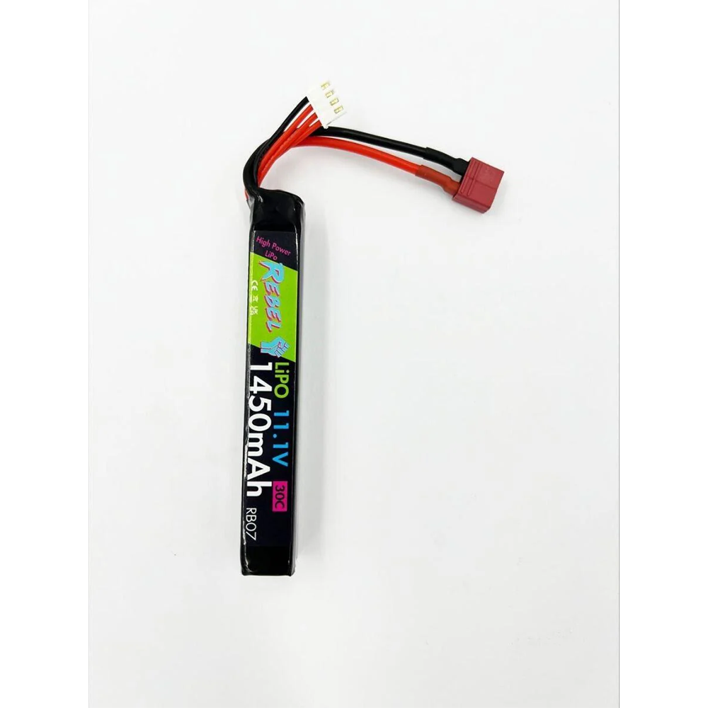 REBEL 11.1V 1450mAh 30C STICK LIPO DEANS