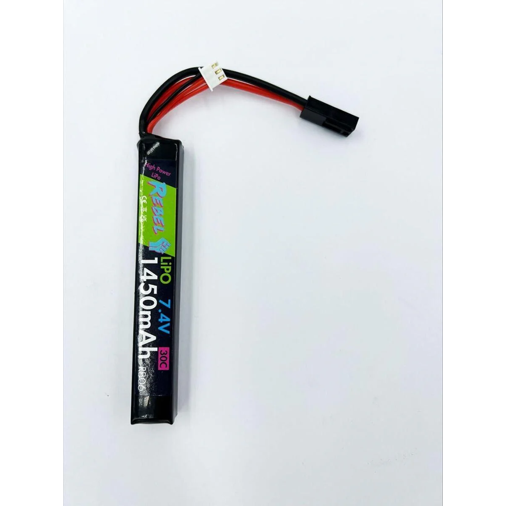 REBEL 7.4V 1450mAh 30C STICK LIPO MINI TAMIYA