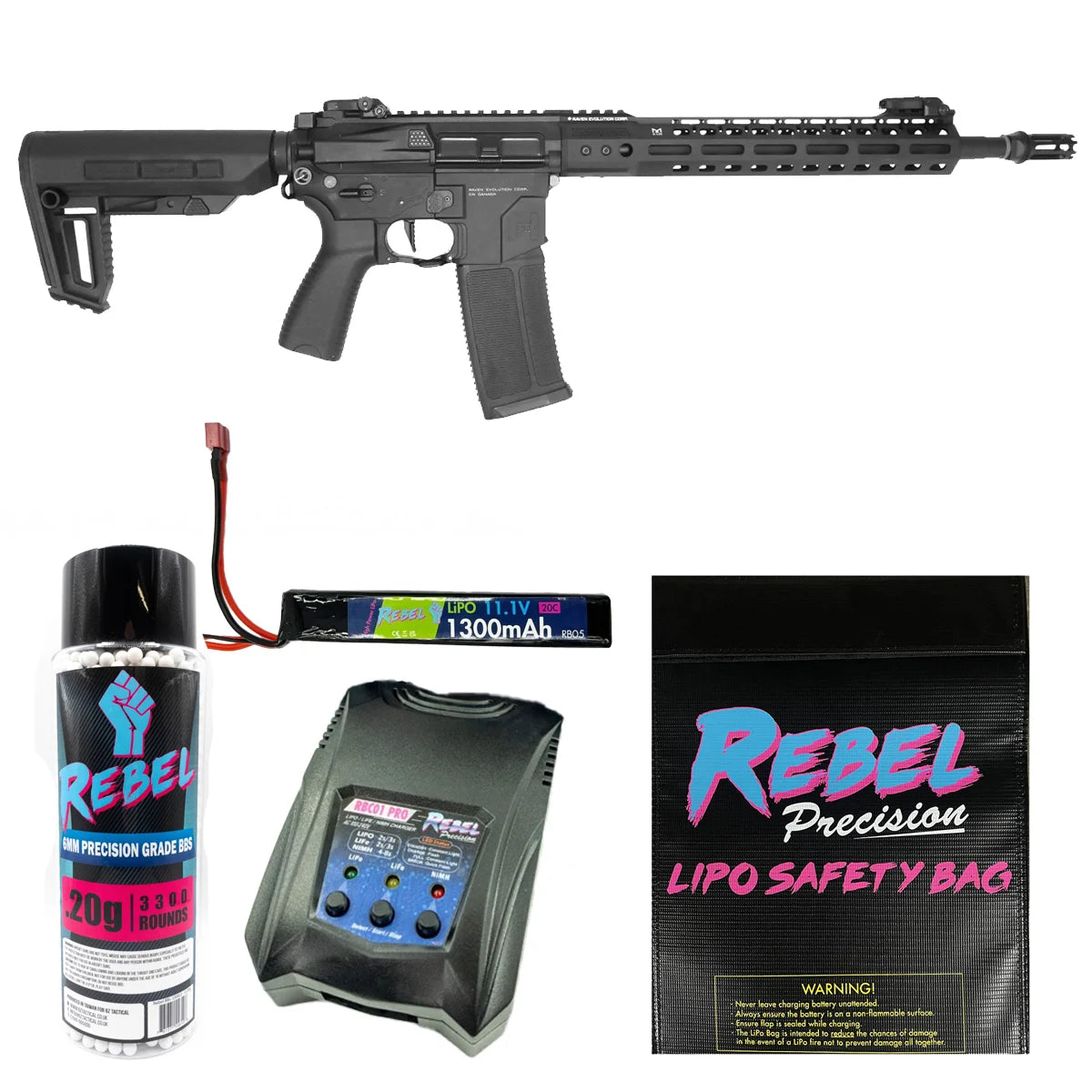 Raven Evolution EVO Enigma AEG Bundles (3 Lengths)-Carbine (Long)