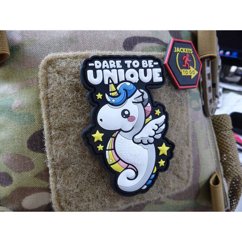 JTG 3D RUBBER PATCH "DARE TO BE UNIQUE" UNICORN