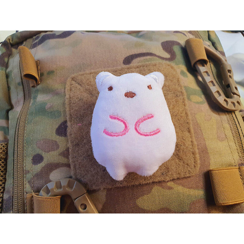 JTG FABRIC VELCRO BACKED PLUSH PATCH "PINK PIG 2"