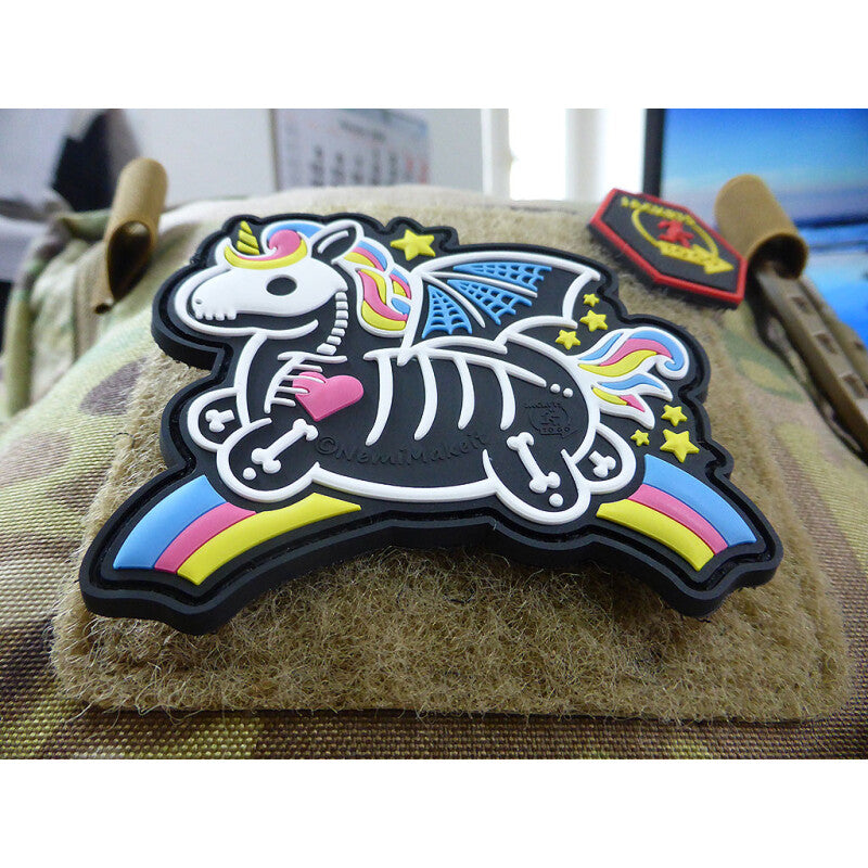 JTG 3D RUBBER PATCH "SKELETON UNICORN PATCH"
