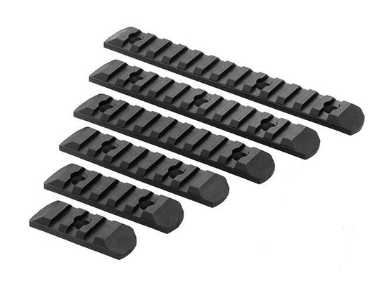 MP POLYMER KEY-MOD / M-LOK 6 PIECE RAIL SET - BLACK