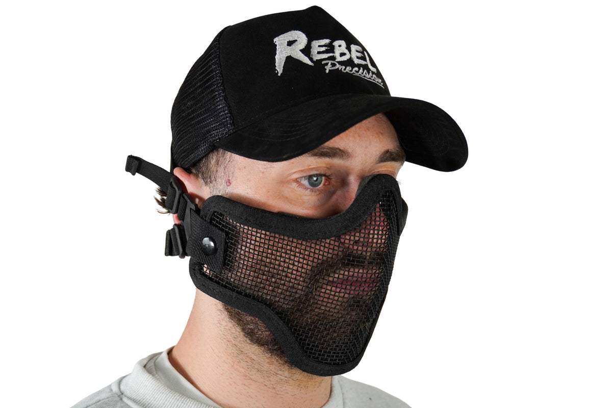 REBEL PRECISION STEEL LOWER FACE MASK BLACK