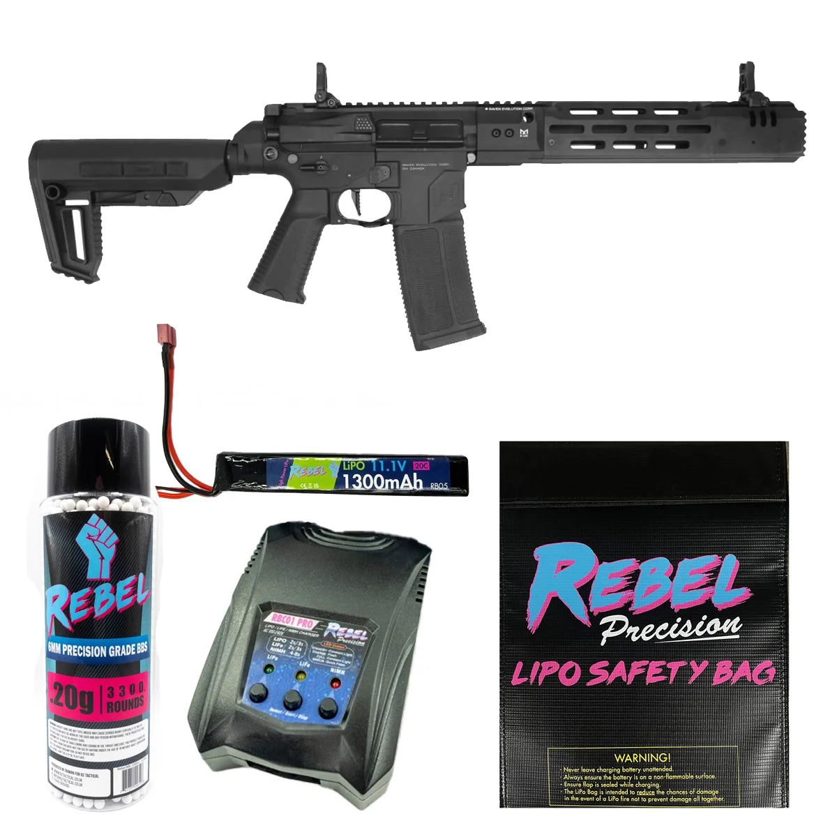Raven Evolution EVO Rebel AEG Bundles (3 Lengths)-M12 (Long)