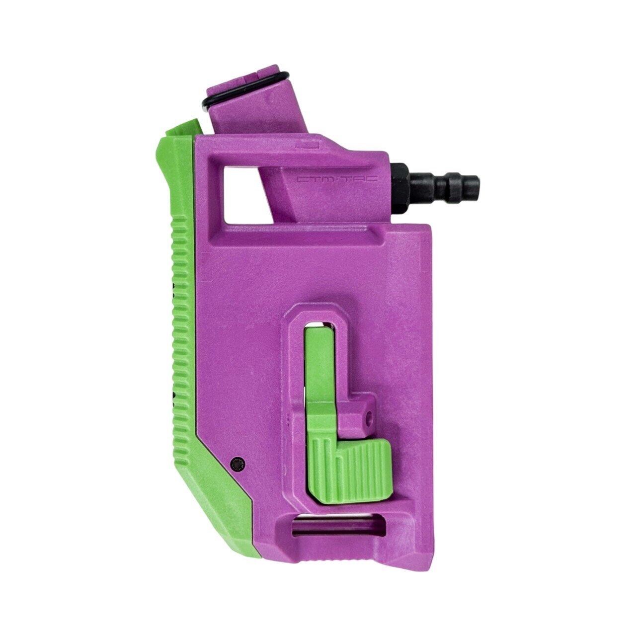 CTM HICAPA HPA M4 MAGAZINE ANGLED ADAPTER - VIOLET/GREEN