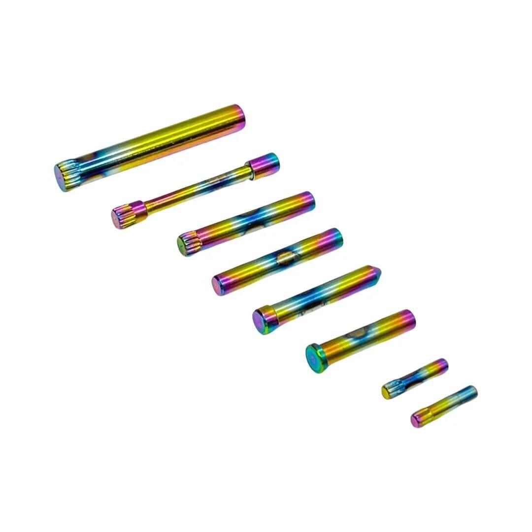 CTM AAP-01 STAINLESS STEEL PIN SET - ELECTROPLATED RAINBOW