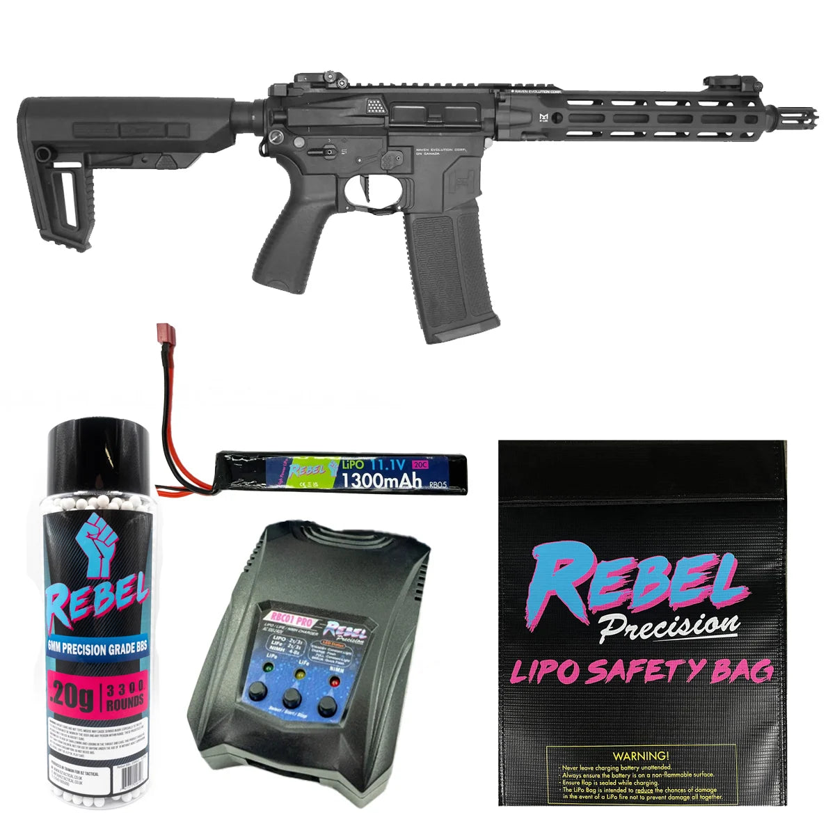 Raven Evolution EVO Tremor AEG Bundles (3 Lengths)-CQB (Mid)