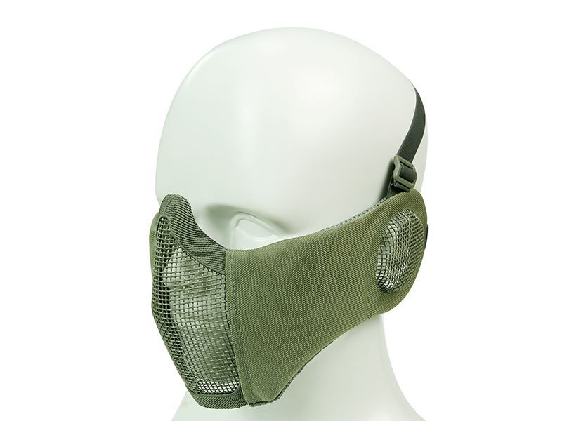STRIKE STEEL MESH MASK WITH EAR PROTECTION OD GREEN
