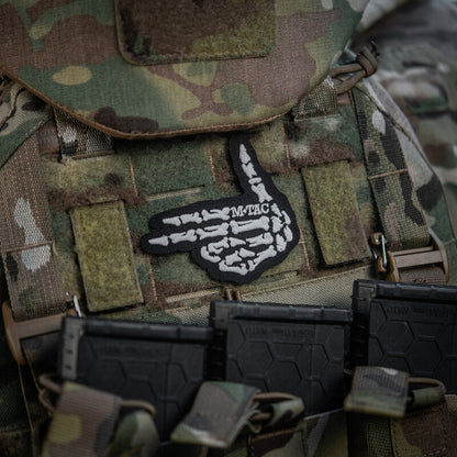 M-TAC EMBROIDERED PATCH "SKELETON SHOOTER" GLOW IN THE DARK