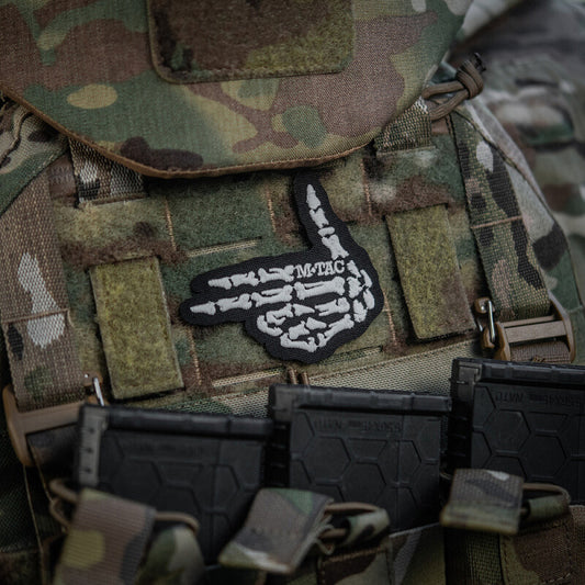 M-TAC EMBROIDERED PATCH "SKELETON SHOOTER" GLOW IN THE DARK