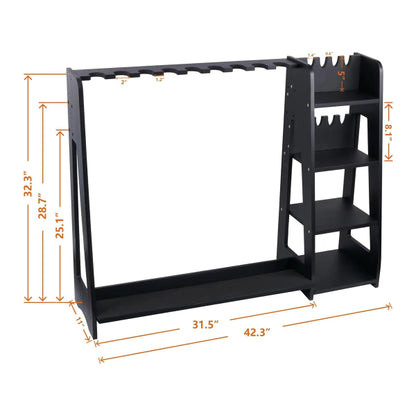 TA HEAVY DUTY WOODEN GUN + ACCESSORIES RACK