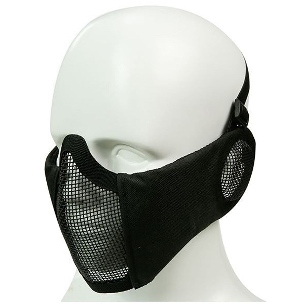 STRIKE STEEL MESH MASK WITH EAR PROTECTION BLACK – TSAirsoft