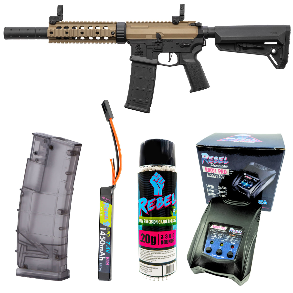 LANCER TACTICAL LT-15 GEN2 M4 SD NSR DUEL TONE COMBO