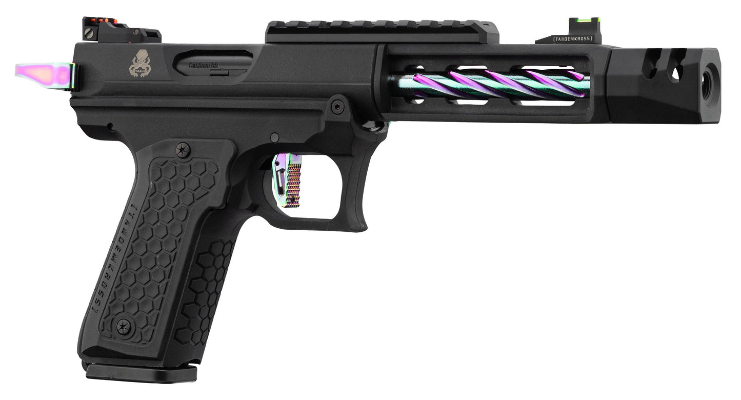 LANCER TACTICAL TANDEMKROSS CTHULHU BLACK / RAINBOW GBB PISTOL
