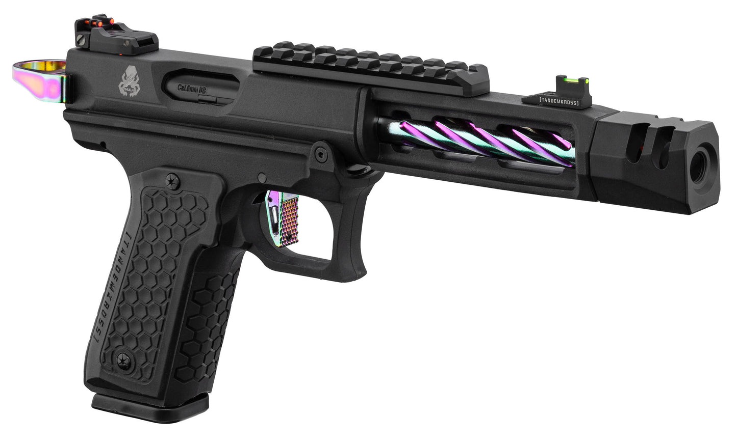 LANCER TACTICAL TANDEMKROSS CTHULHU BLACK / RAINBOW GBB PISTOL
