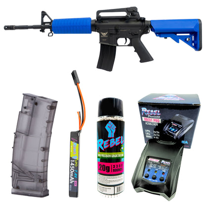 RAVEN EVOLUTION NEO M4 CARBINE AEG BLUE COMBO PACK