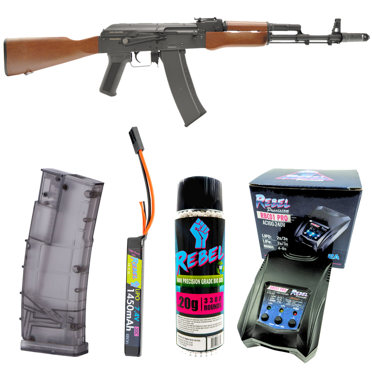 RAVEN EVOLUTION NEO AK74 AEG COMBO PACK