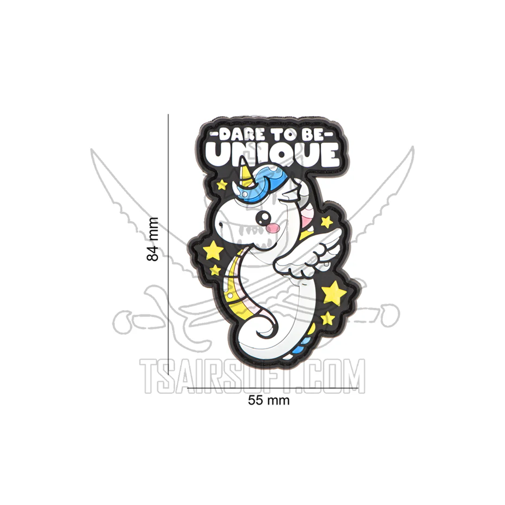 JTG DARE TO BE UNIQUE UNICORN PATCH- 3D PVC