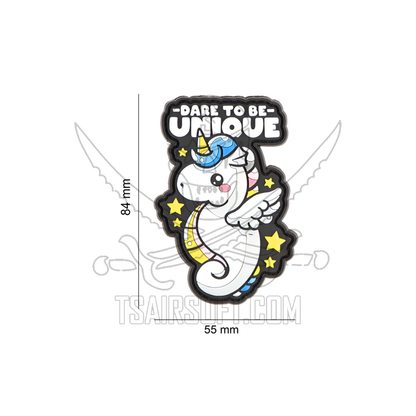 JTG DARE TO BE UNIQUE UNICORN PATCH- 3D PVC