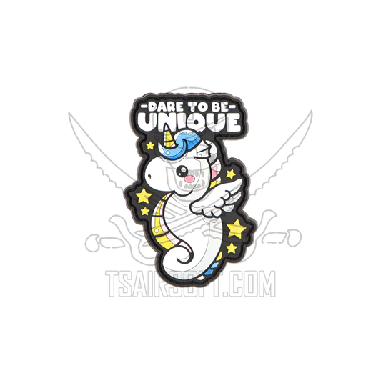 JTG DARE TO BE UNIQUE UNICORN PATCH- 3D PVC