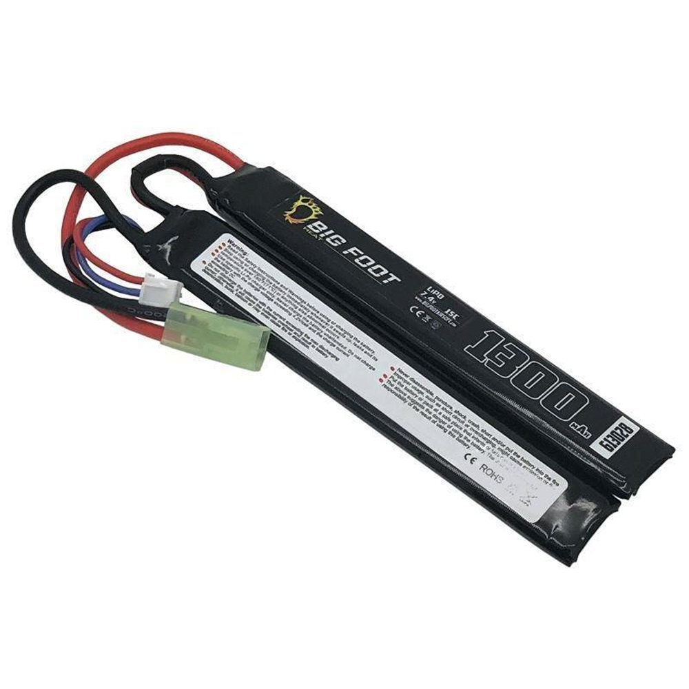 BIG FOOT 7.4V 1300MAH LIPO - DEANS - NUNCHUCK