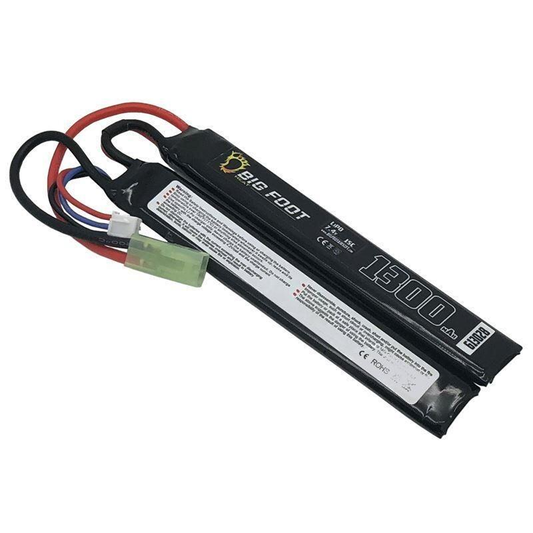 BIG FOOT 7.4V 1300MAH LIPO - DEANS - NUNCHUCK