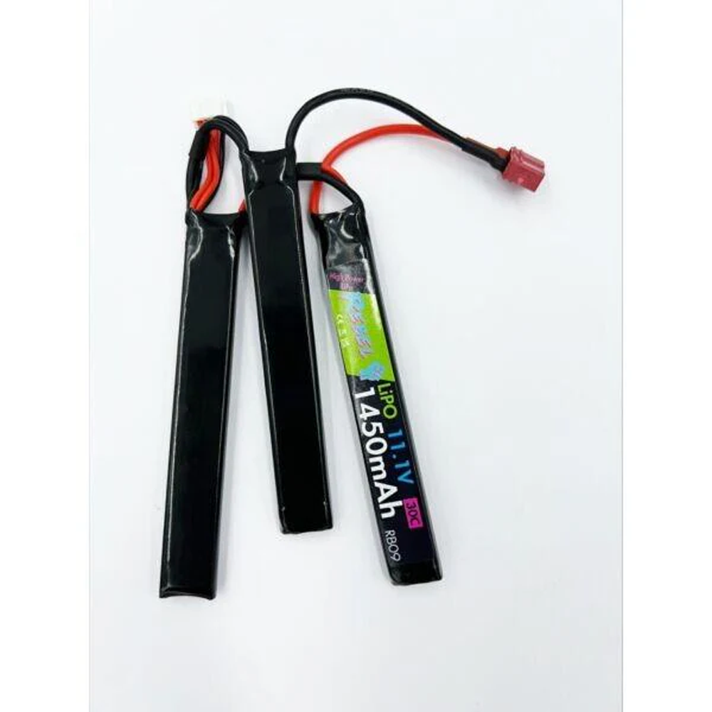 REBEL 11.1V 1450mAh 30C NUNCHUCK LIPO DEANS