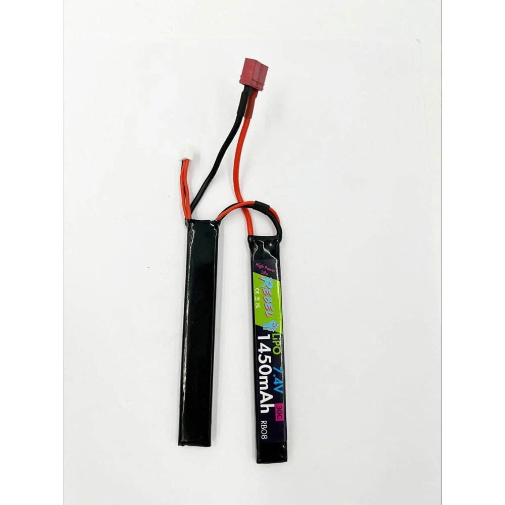 REBEL 7.4V 1450mAh 30C NUNCHUCK LIPO DEANS