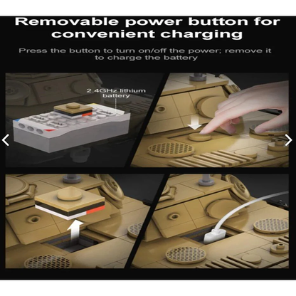 CADA MASTER RC BRICK MODEL PANTHER TANK - 907 PIECES