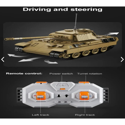 CADA MASTER RC BRICK MODEL PANTHER TANK - 907 PIECES