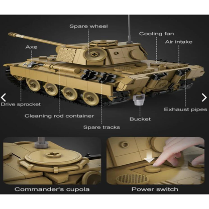CADA MASTER RC BRICK MODEL PANTHER TANK - 907 PIECES
