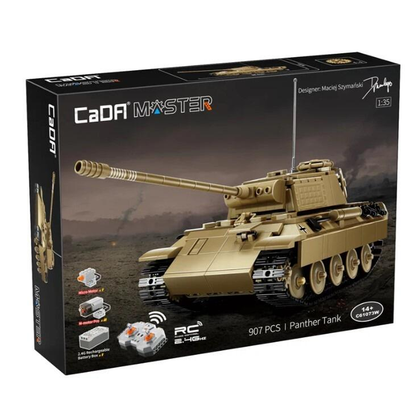 CADA MASTER RC BRICK MODEL PANTHER TANK - 907 PIECES