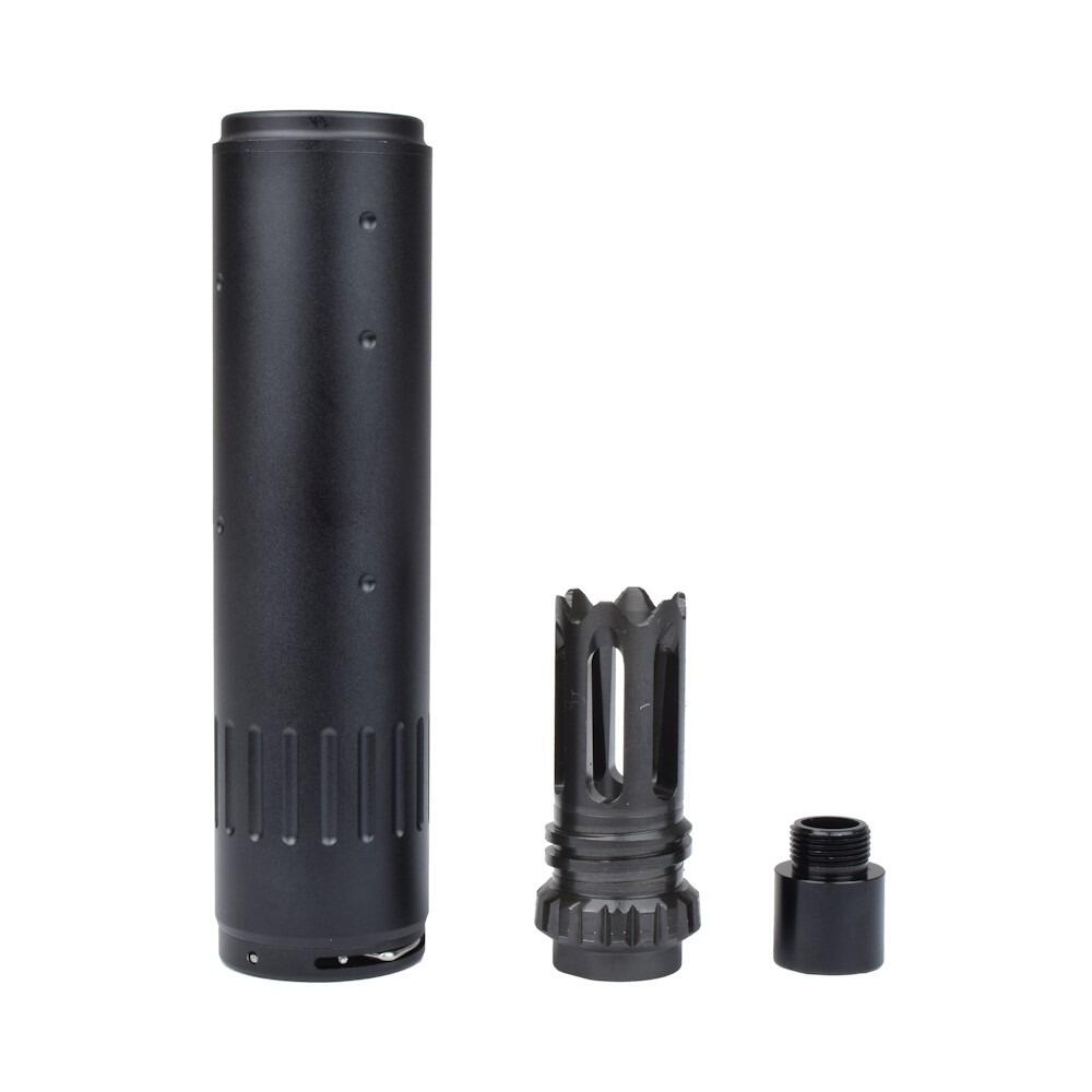 BIG DRAGON 150MM X 35MM SUPPRESSOR + CW FLASH HIDER + CCW ADAPTOR