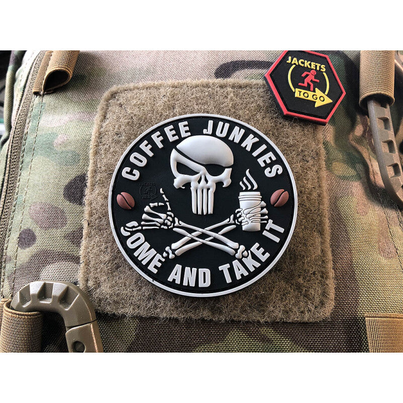 JTG 3D RUBBER PATCH "PIRATE PUNISHER COFFEE JUNKIES"