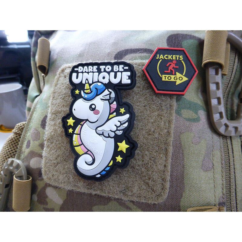 JTG 3D RUBBER PATCH "DARE TO BE UNIQUE" UNICORN