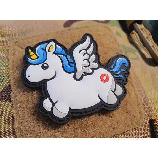 JTG 3D RUBBER PATCH FLYING UNICON "KISS MY ASS" FULL COLOUR