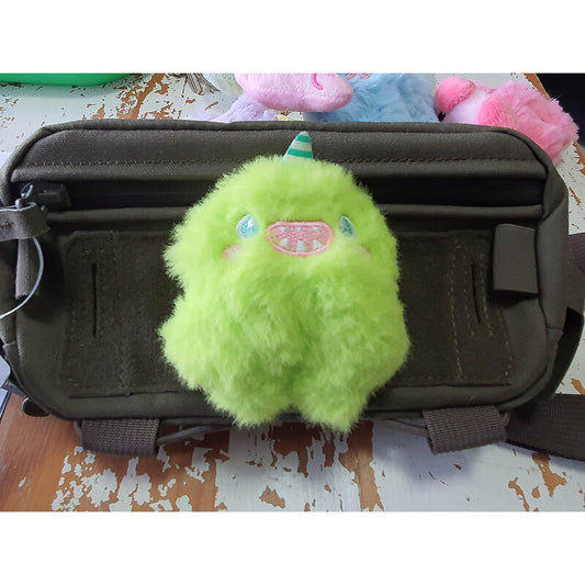 JTG FABRIC VELCRO BACKED PLUSH PATCH "MONSTER UNICORN" LIGHT GREEN