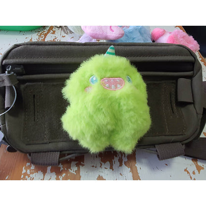 JTG FABRIC VELCRO BACKED PLUSH PATCH "MONSTER UNICORN" LIGHT GREEN