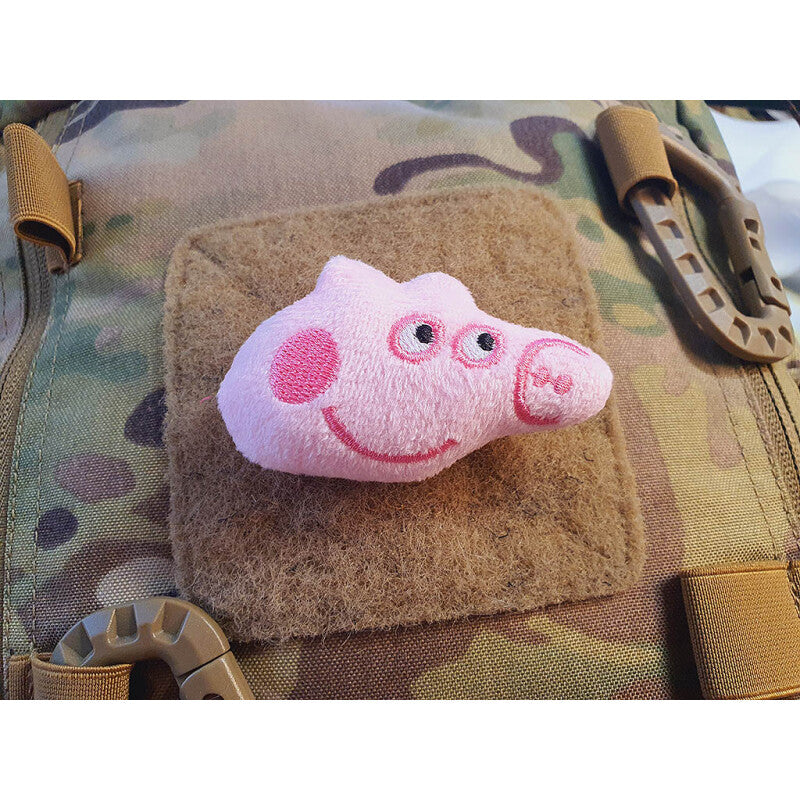 JTG FABRIC VELCRO BACKED PLUSH PATCH "PINK PIG"