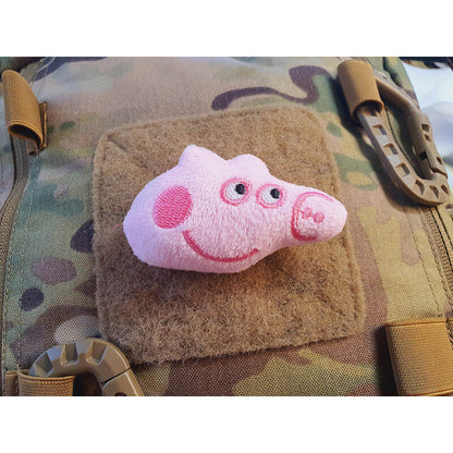 JTG FABRIC VELCRO BACKED PLUSH PATCH "PINK PIG"