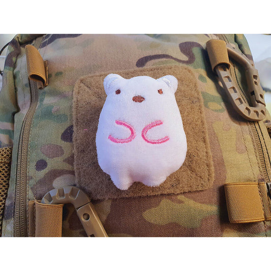 JTG FABRIC VELCRO BACKED PLUSH PATCH "PINK PIG 2"