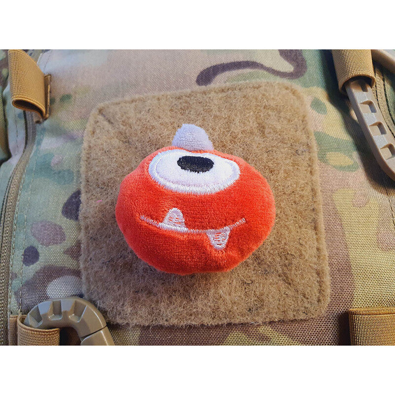JTG FABRIC VELCRO BACKED PLUSH PATCH "ONE EYE" (DARK RED)