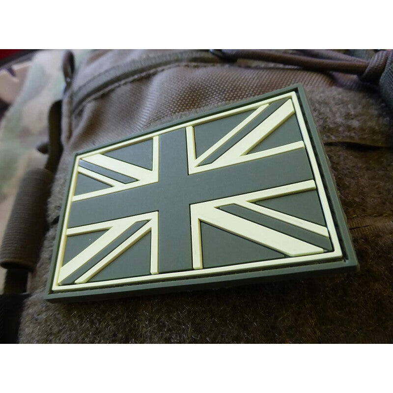 JTG 3D RUBBER UK FLAG PATCH FOREST GREEN