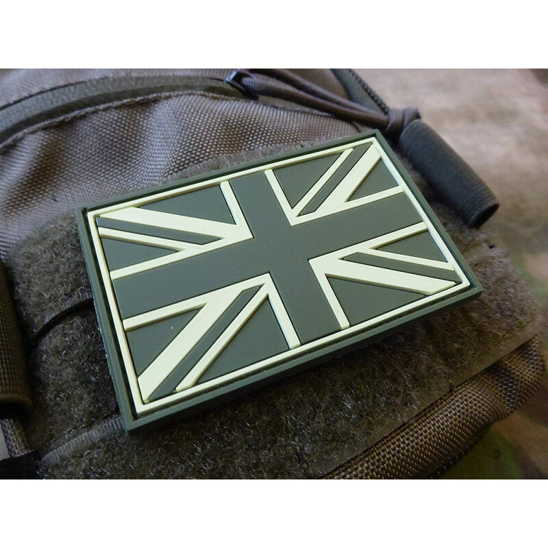 JTG 3D RUBBER UK FLAG PATCH FOREST GREEN