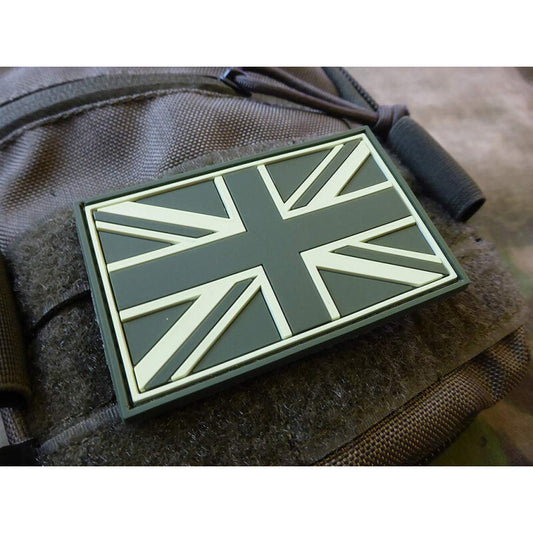 JTG 3D RUBBER UK FLAG PATCH FOREST GREEN