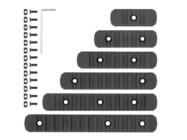 MP POLYMER KEY-MOD / M-LOK 6 PIECE RAIL SET - BLACK